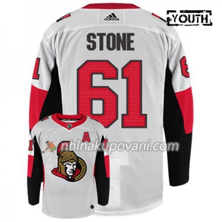 Ottawa Senators Dresy MARK STONE 61 Adidas Bílá Authentic - Dětské